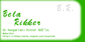 bela rikker business card